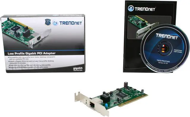 Alt view image 5 of 5 - TRENDnet TEG-PCITXRL Low Profile Gigabit Adapter 10/100/1000Mbps PCI