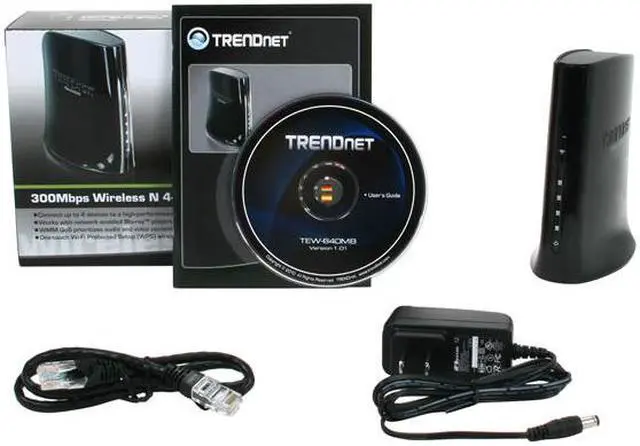 Alt view image 5 of 5 - TRENDnet TEW-640MB N300 Wireless 4-Port Media Bridge