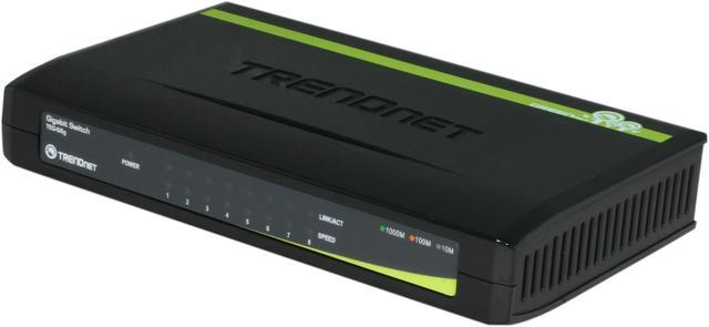 TRENDnet TEG-S8g Switch 8-Port Gigabit GREENnet 10/100/1000Mbps 8