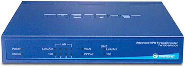 Tradenet Router TRENDnet TW100BRV304 10/100Mbps 4-Port Advanced VPN Firewall Router ...