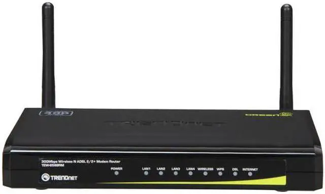 Alt view image 2 of 5 - TRENDnet TEW-658BRM N300 Wireless ADSL 2/2+ Modem Router IEEE 802.3u, IEEE 802.11b/g/n, Complies with ADSL/ADSL2/ADSL2+