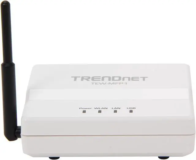 Alt view image 2 of 5 - TRENDnet TEW-MFP1 1-Port Wireless N Multi-Function Print Server 802.11b/g/n, RJ45 USB 2.0 Type-A