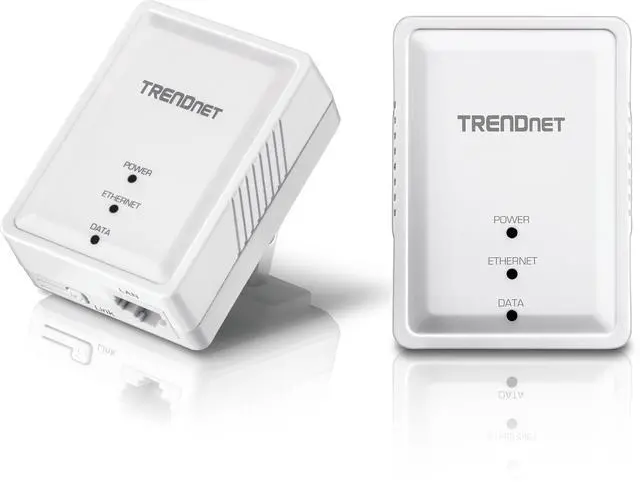 Main image of TRENDnet Powerline 500 AV Nano Adapter Kit, Includes 2 x TPL-406E Adapters, Cross Compatible With Powerline 600-500-200, Windows 10, 8.1, 8, 7, Vista, XP, Plug & Play Install, White, TPL-406E2K