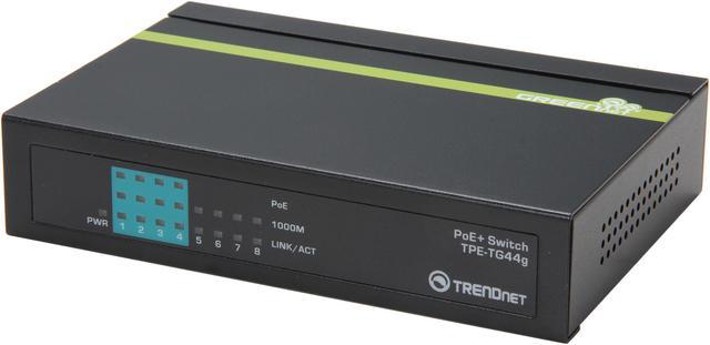 TRENDnet 8-Port Gigabit GREENnet PoE+ Switch, 4 x Gigabit PoE-PoE+