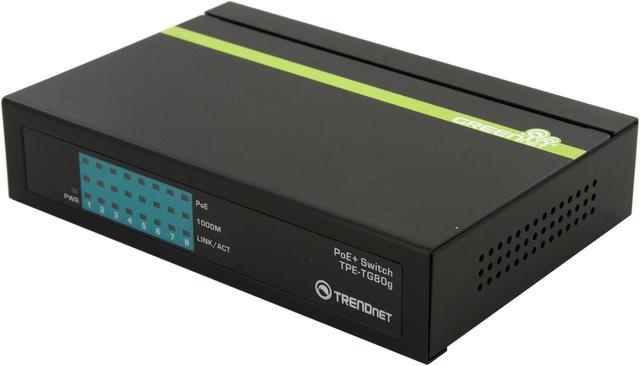 Switch GREENnet Gigabit PoE+ de 8 puertos - TRENDnet TPE-TG81g