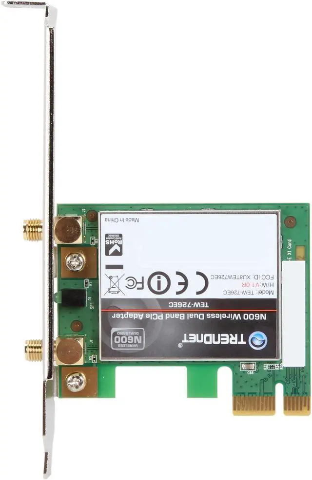 Alt view image 3 of 5 - TRENDnet TEW-726EC N600 Wireless Dual Band Adapter IEEE 802.11a/b/g/n PCI Express 1.0