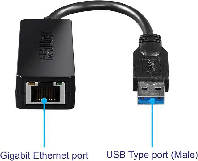 Alt view image 2 of 4 - TRENDnet USB 3.0 To Gigabit Ethernet Adapter, Full Duplex 2Gbps Ethernet Speeds, Up To 1Gbps, USB-A, Windows & Mac Compatibility, USB Powered, Simple Setup, Black, TU3-ETG