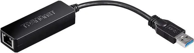 Alt view image 4 of 4 - TRENDnet USB 3.0 To Gigabit Ethernet Adapter, Full Duplex 2Gbps Ethernet Speeds, Up To 1Gbps, USB-A, Windows & Mac Compatibility, USB Powered, Simple Setup, Black, TU3-ETG