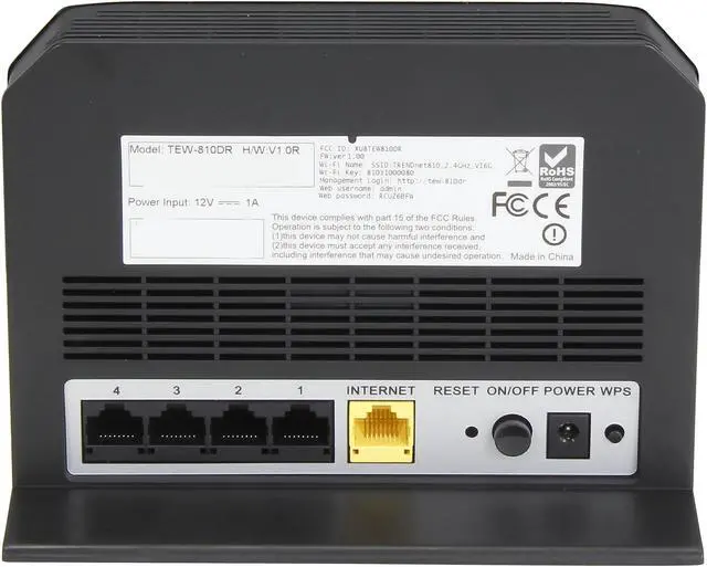 Alt view image 5 of 6 - TRENDnet TEW-810DR AC750 Dual-Band Wireless Router