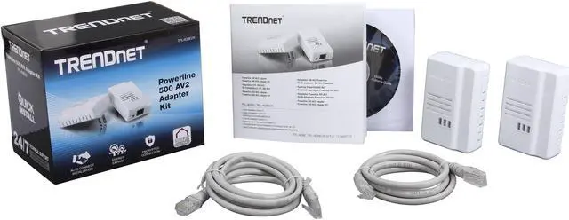 Alt view image 6 of 6 - TRENDnet TPL-408E2K Powerline AV2 AV600 Adapter Kit, Up to 600Mbps
