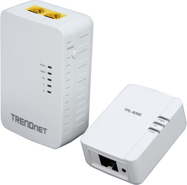 TRENDnet Powerline 500 AV Nano Adapter Kit Includes 2 x TPL 406E