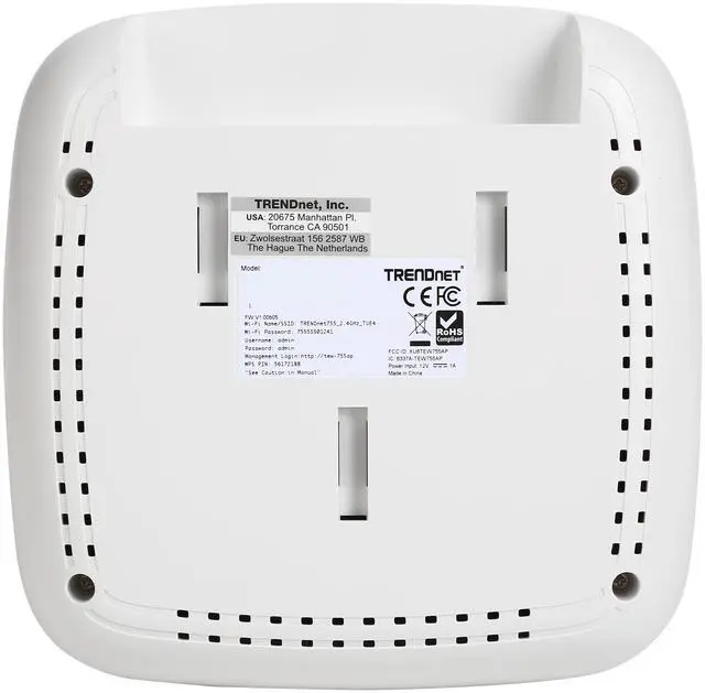 Alt view image 7 of 8 - TRENDnet N300 Wireless PoE Access Point with Software Controller, TEW-755AP