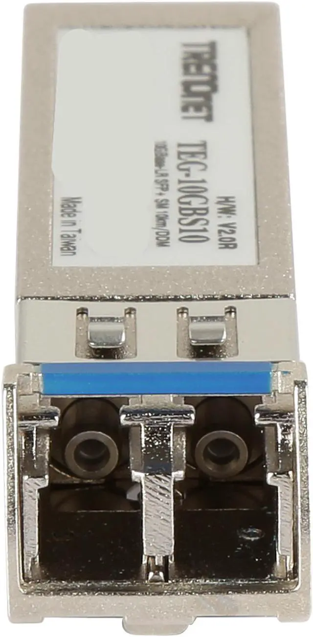 Alt view image 4 of 5 - TRENDnet SFP to RJ45 10GBASE-LR SFP+ Single Mode LC Module, TEG-10GBS10, Up to 10 km (6.2 Miles), Hot Pluggable SFP Transceiver, Duplex LC Connector, 1310nm, 3.3V Power Supply, Lifetime Protection
