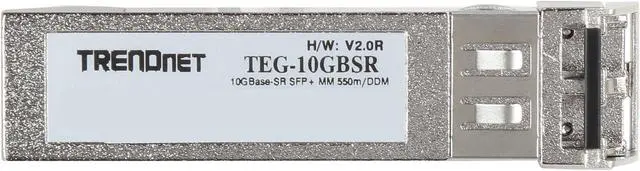 Alt view image 3 of 6 - TRENDnet SFP to RJ45 10GBASE-SR SFP+ Multi Mode LC Module, TEG-10GBSR, Up to 550 m (1,804 Ft.), Hot Pluggable SFP+ Transceiver, 850nm Wavelength, Duplex LC Connector, DDM Support