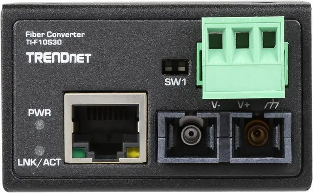 Alt view image 3 of 6 - TRENDnet Hardened Industrial 100Base-FX Single-Mode SC Fiber Converter, (30 km, 18.6 Miles), IP40 Rated Housing, TI-F10S30