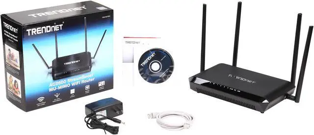 Alt view image 6 of 5 - TRENDnet AC2600 MU-MIMO Wireless Gigabit Router, Increase WiFi Performance, WiFi Guest Network, Gaming-Internet-Home Router, Beamforming, 4K streaming, Quad Stream, Dual Band Router, Black, TEW-827DRU