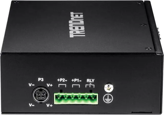 Alt view image 3 of 7 - TRENDnet 10-Port Industrial Gigabit PoE+ DIN-Rail Switch, 8 x Gigabit PoE+ Ports, DIN-Rail Mount, 2 x SFP Slots, 240W PoE Power Budget, Network Switch, IP30, QoS, Black, TI-PG102