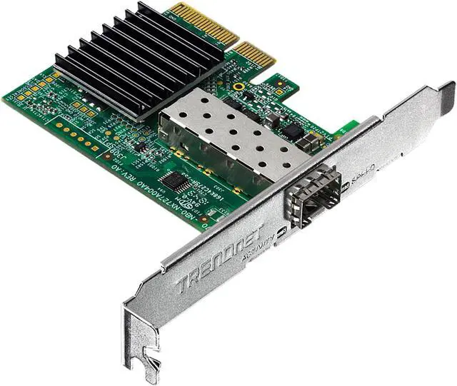 Alt view image 4 of 5 - TRENDnet 10 Gigabit PCIe SFP+ Network Adapter, Convert A PCIe Slot Into A 10G SFP+ Slot, Supports 802.1Q, Standard & Low-Profile Brackets Included, Compatible With Windows & Linux, Black, TEG-10GECSFP