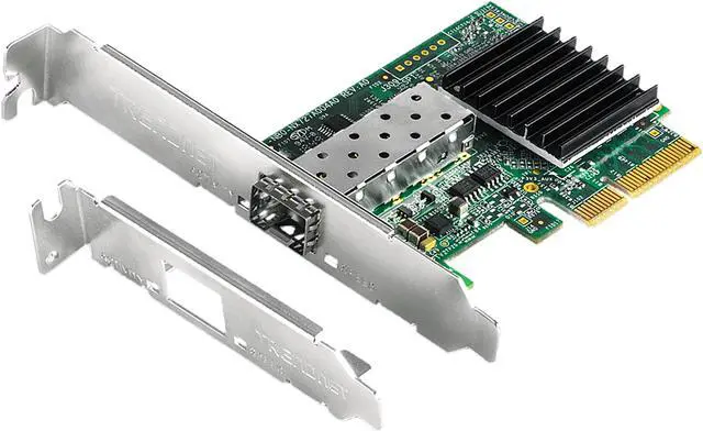 Alt view image 3 of 5 - TRENDnet 10 Gigabit PCIe SFP+ Network Adapter, Convert A PCIe Slot Into A 10G SFP+ Slot, Supports 802.1Q, Standard & Low-Profile Brackets Included, Compatible With Windows & Linux, Black, TEG-10GECSFP