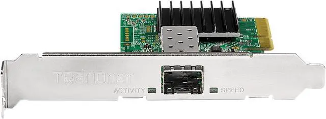 Alt view image 5 of 5 - TRENDnet 10 Gigabit PCIe SFP+ Network Adapter, Convert A PCIe Slot Into A 10G SFP+ Slot, Supports 802.1Q, Standard & Low-Profile Brackets Included, Compatible With Windows & Linux, Black, TEG-10GECSFP