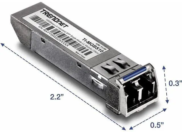 Alt view image 4 of 5 - TRENDnet SFP to RJ45 Industrial Single-Mode LC Module (10km) 1000Base-LX Industrial SFP, Compliant with IEEE 802.3z Gigabit Ethernet, Data Rates of up to 1.25Gbps, Lifetime Protection, TI-MGBS10
