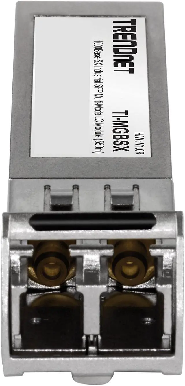 Alt view image 2 of 3 - TRENDnet 1000Base- SX Industrial SFP to RJ45 Multi-Mode LC Module, TI-MGBSX, Up to 550m (1,804 Ft), IEE 802.3z, ANSI Fiber Channel, Data Rates up to 1.25Gbps, LC-Type Duplex