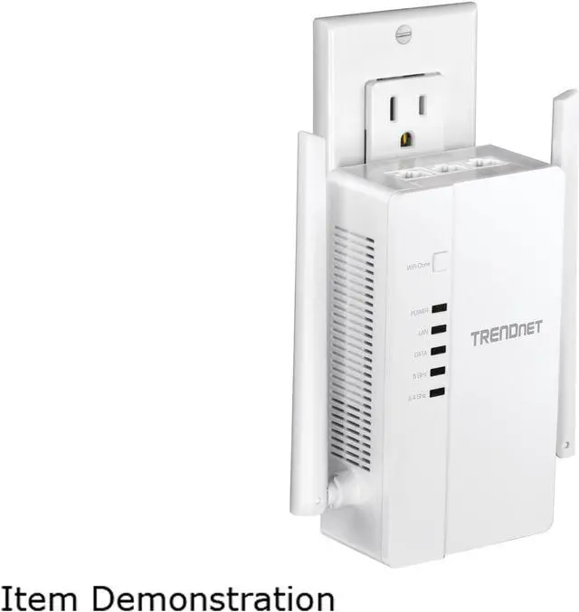 Alt view image 3 of 9 - TRENDnet Wi-Fi Everywhere Powerline 1200 AV2 AC1200 Wireless Access Point, Built-in Concurrent Dual-Band, 3 x Gigabit Ports, MIMO, Beamforming, White, TPL-430AP