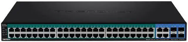 Alt view image 2 of 3 - TRENDnet TPE-5048WS 52-Port Gigabit Web Smart PoE+ Switch (740W)