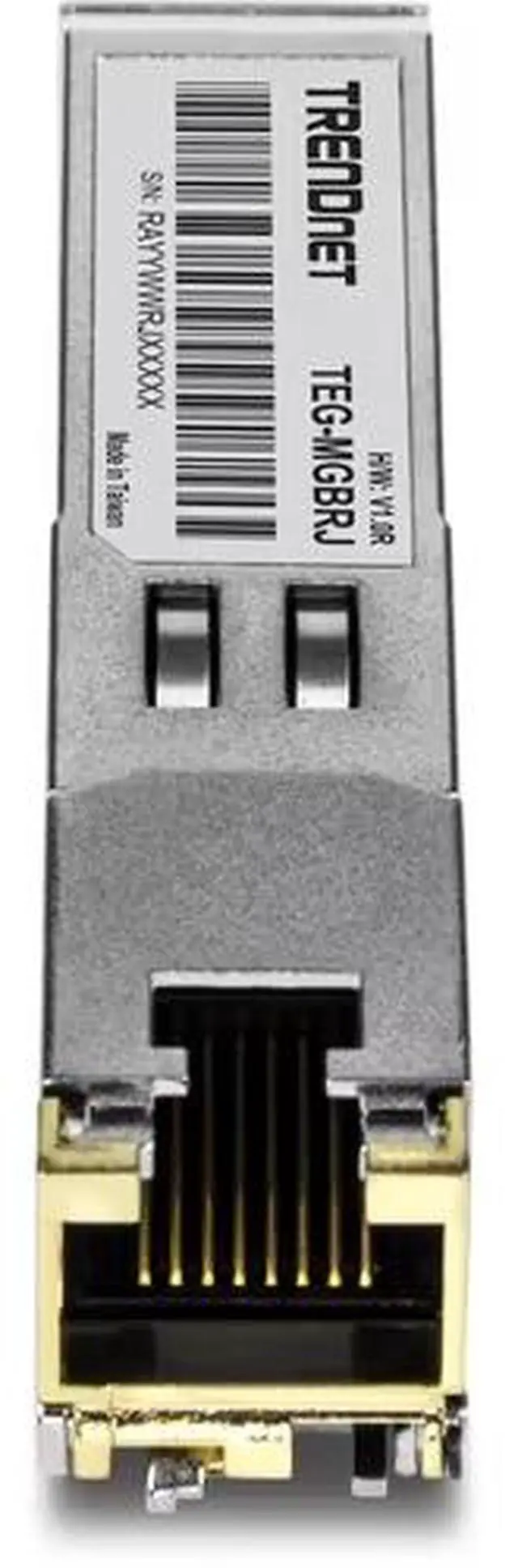 Alt view image 2 of 3 - TRENDnet SFP to RJ45 1000BASE-T Copper SFP Module, TEG-MGBRJ, 100m (328 Ft.), RJ45 Connector, Hot Pluggable, Supports Data Rates Up to 1.25Gbps, IEEE 802.3ab Gigabit Ethernet