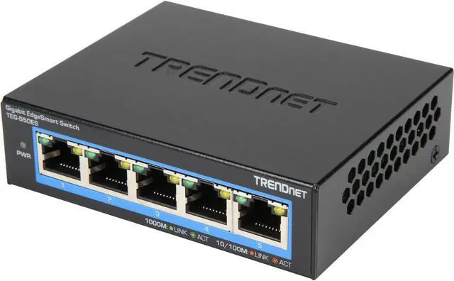 Main image of TRENDnet 5-Port Gigabit EdgeSmart Switch, Managed Smart Gigabit Switch, TEG-S50ES