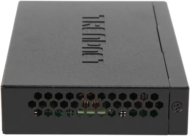 Alt view image 5 of 6 - TRENDnet 5-Port Gigabit PoE+ Powered EdgeSmart Switch With PoE Pass Through, 18W PoE Budget, 10Gbps Switching Capacity, Managed Switch, Wall-Mountable, Black, TPE-P521ES