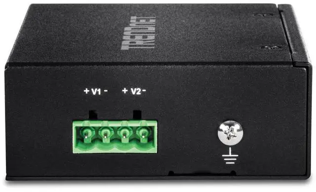 Alt view image 3 of 5 - TRENDnet 5-Port Hardened Industrial Unmanaged Gigabit Switch, TI-PG50, 10/100/1000Mbps, DIN-Rail Switch, 4 x Gigabit PoE+ Ports, 1 x Gigabit Port, Gigabit Ethernet Network Switch