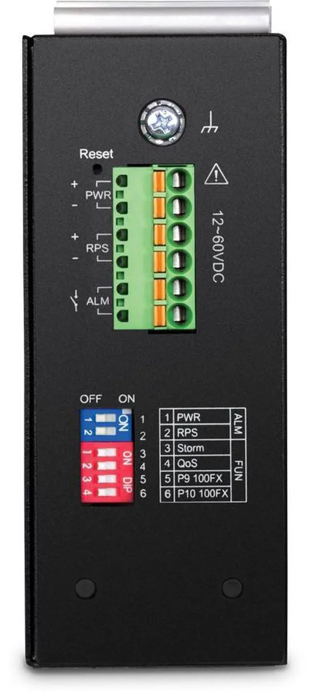 Alt view image 3 of 5 - TRENDnet 10-Port Industrial Gigabit L2 Managed DIN-Rail Switch, 8 X Gigabit, 2 X SFP Slots, DIN-Rail Mount, IP30, Ethernet Splitter, NDAA & TAA Compliant, TI-G102i