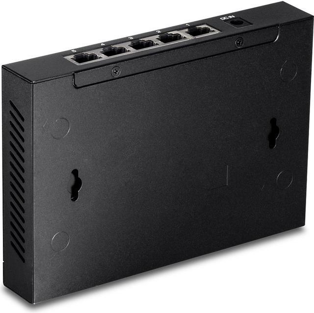 Alt view image 3 of 11 - TRENDnet 5-Port Unmanaged 2.5G Gaming Switch, TEG-S350, 5 x 2.5GBase-T Ports, 25Gbps Switching Capacity, Ethernet Splitter, NDAA & TAA Compliant, Fanless, Wall Mountable, Lifetime Protection, Black