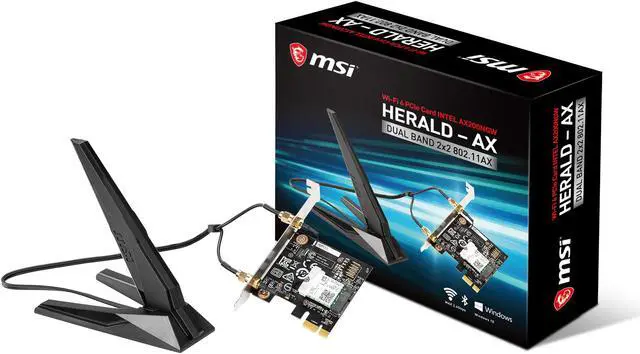 Alt view image 2 of 2 - MSI B905C Wifi card/AX210 for LA, Wi-Fi 6E, Supports Bluetooth 5.2 Adapter Card