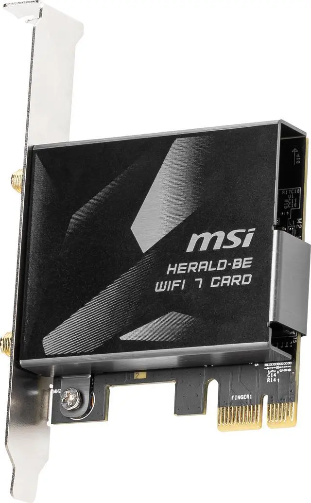 Alt view image 4 of 6 - MSI HERALD-BE WIFI 7 MAX, NCM865 Tri-Band Wi-Fi 7 & Bluetooth 5.4 PCIe Adapter
