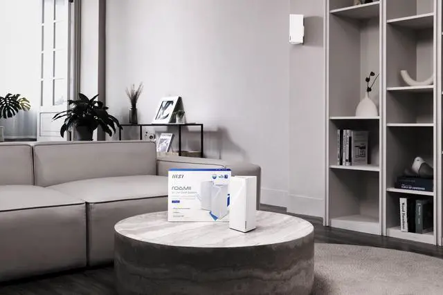 Alt view image 5 of 7 - MSI Roamii BE Lite Mesh System - 1 Pack (WiFi 7, BE 5000, Up to 5,800 sq.ft. of Coverage, Supporting 120+ Devices, 2.5Gbps Ethernet Port, MU-MIMO MLO)