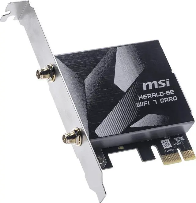 Alt view image 3 of 7 - MSI Herald-BE WI-FI 7 MAX (Wi-Fi 7, 802.11BE, Bluetooth 5.4, PCIe, Multi-Link Operation Technology, External Antenna)