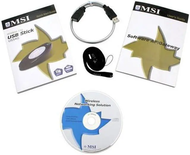 Alt view image 3 of 4 - MSI US54G Wireless-G Adapter IEEE 802.11, 802.11b/g USB 2.0 Up to 54Mbps Wireless Data Rates