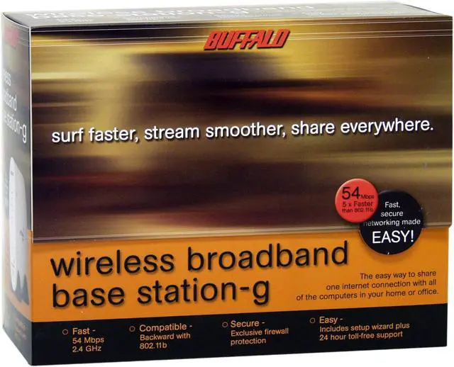 Alt view image 4 of 4 - BUFFALO WBR-G54 Wireless Router IEEE 802.3, IEEE 802.11b/g