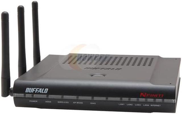 BUFFALO WZR2-G300N Wireless-N NFINITI Router IEEE802.11n draft 2.0,  IEEE802.11b, IEEE802.11g, IEEE802.3u, IEEE802.3