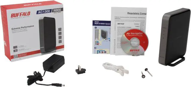 Alt view image 5 of 5 - BUFFALO AirStation AC1300 / N900 Gigabit Dual Band Wireless Router - WZR-D1800H