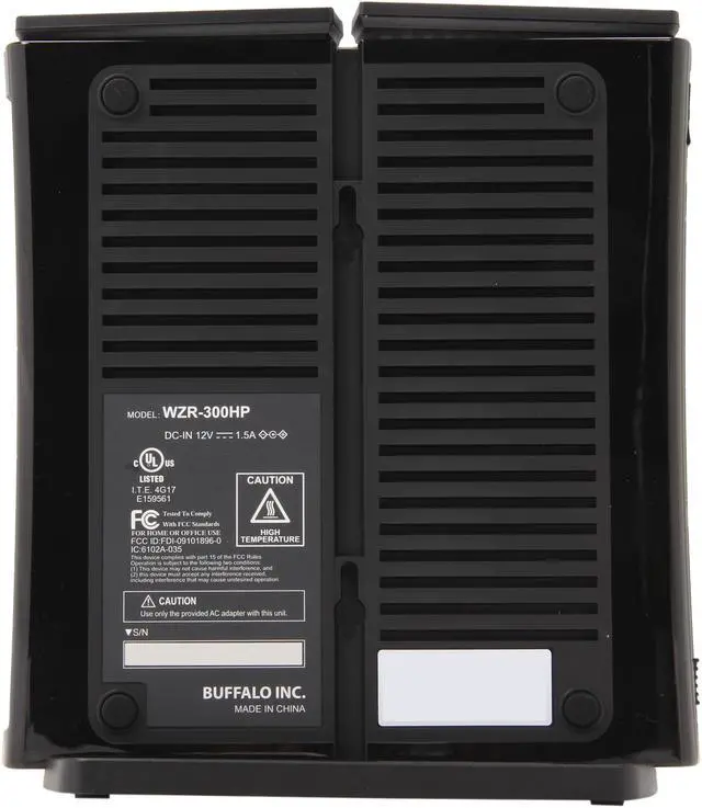 Alt view image 4 of 5 - BUFFALO AirStation HighPower N300 Gigabit DD-WRT Wireless Router - WZR-300HP