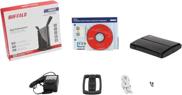 Alt view image 7 of 7 - BUFFALO AirStation HighPower N600 Gigabit Simultaneous Dual Band DD-WRT Wireless Router - WZR-600DHP