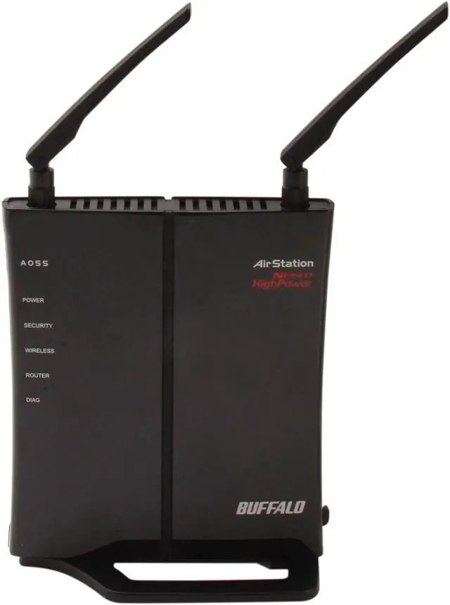 Alt view image 3 of 5 - BUFFALO AirStation HighPower N300 DD-WRT Wireless Router WHR-300HP (Black)