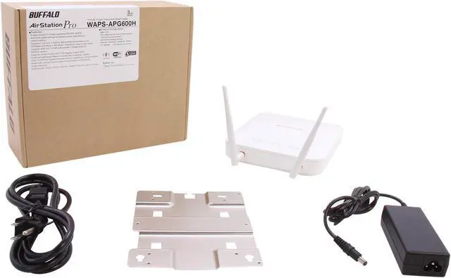 Alt view image 6 of 6 - BUFFALO AirStation Pro 802.11n Plenum-Rated Gigabit Concurrent Dual Band PoE Wireless Access Point - WAPS-APG600H