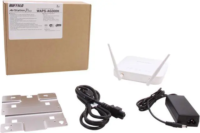 Alt view image 5 of 5 - BUFFALO AirStation Pro 802.11n Plenum-Rated Gigabit Dual Band PoE Wireless Access Point - WAPS-AG300H