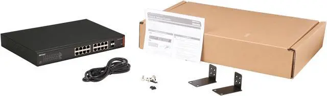 Alt view image 5 of 5 - Buffalo BS-GS2016P 16-Port Gigabit Green Ethernet PoE Web Smart Switch with 2 SFP Slots