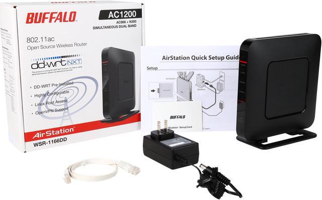 Alt view image 7 of 6 - Buffalo WSR-1166DD AirStation AC1200 DD-WRT NXT Pre-Installed Wireless Router