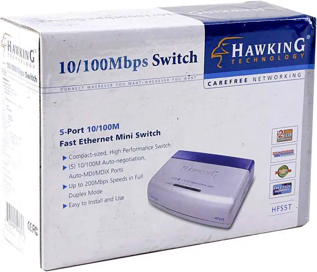 Alt view image 5 of 5 - HAWKING Switches HFS5T Fast Ethernet Mini Switch
